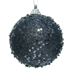 Kerstbal foam blauw 8 cm