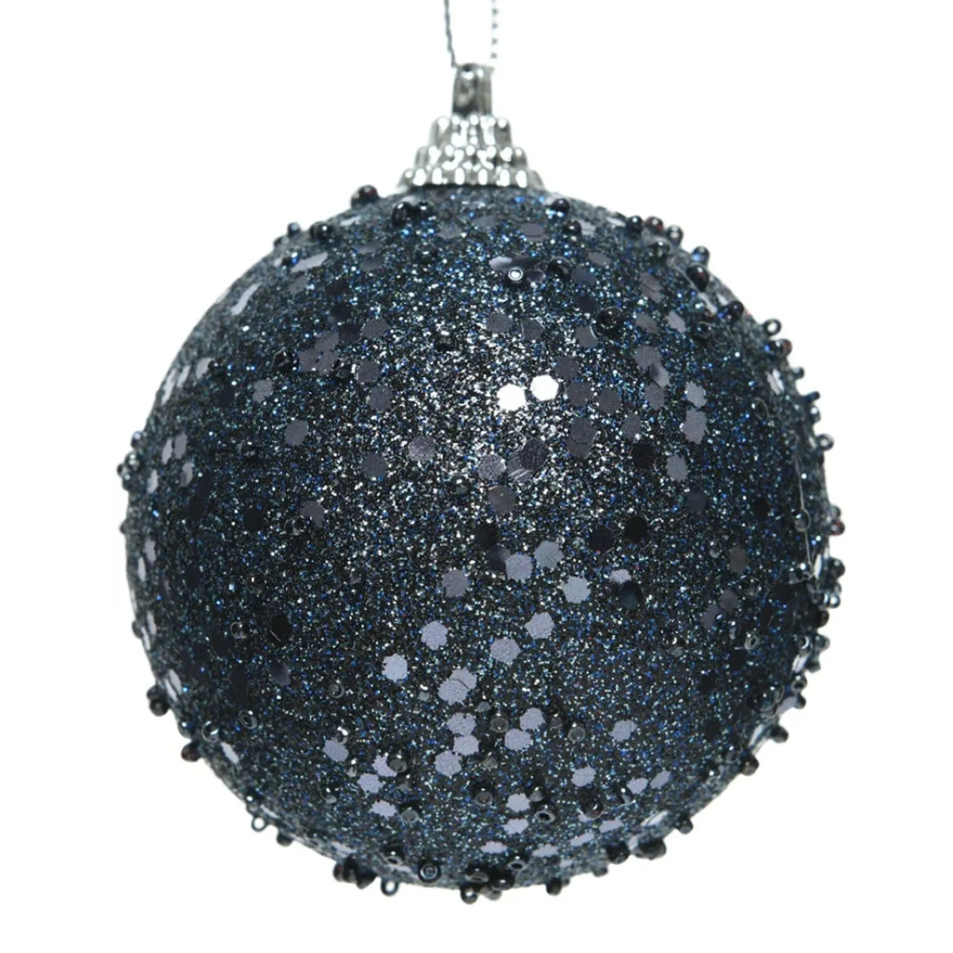 Kerstbal foam blauw 8 cm