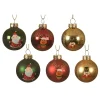Kerstbal glas 4 cm nuthcracker