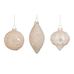 Kerstbal glas champagne 9 cm
