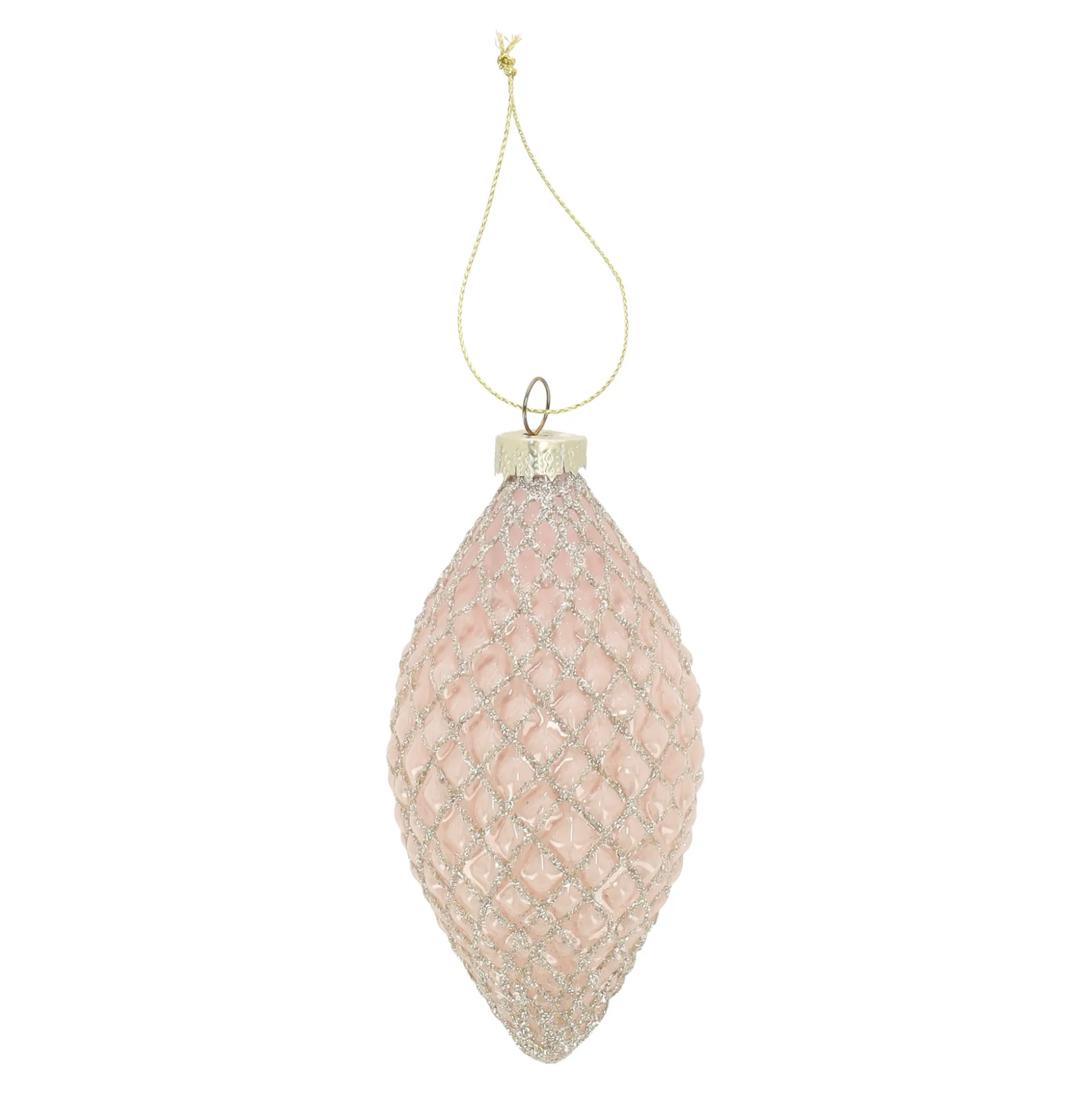 Kerstbal glas champagne 9 cm