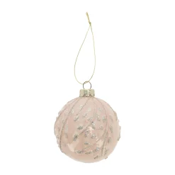 Kerstbal glas champagne 9 cm