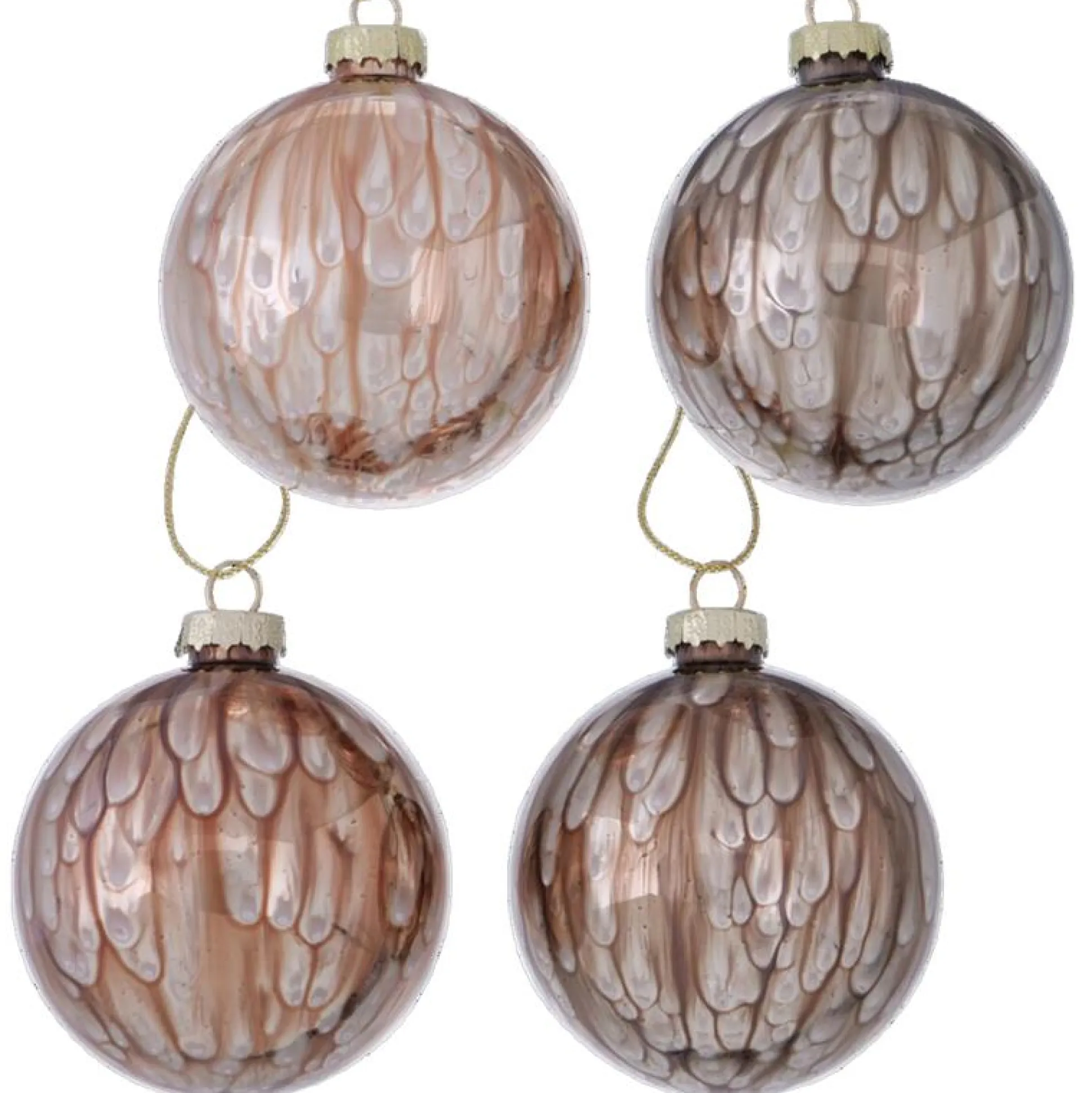 Kerstbal glas Goldie 8cm