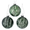 Kerstbal glas Shadie groen 8cm