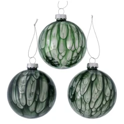 Kerstbal glas Shadie groen 8cm