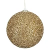 Kerstbal onbreekbaar champagne 15 cm