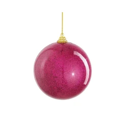 Kerstbal onbreekbaar fuchsia 10cm