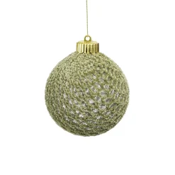 Kerstbal onbreekbaar groen 8cm