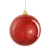 Kerstbal onbreekbaar rood 10 cm