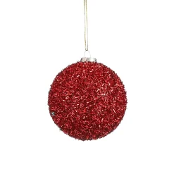 Kerstbal onbreekbaar rood 8cm