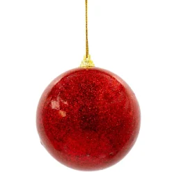 Kerstbal onbreekbaar rood 8 cm