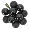 Kerstbal tros 2cm 10st zwart