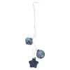 Kerstbal tros mix 3st. midnight blue