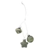 Kerstbal tros mix 3st. rosemary green