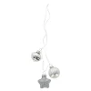 Kerstbal tros mix 3st. zilver