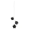 Kerstbal tros mix 3st zwart