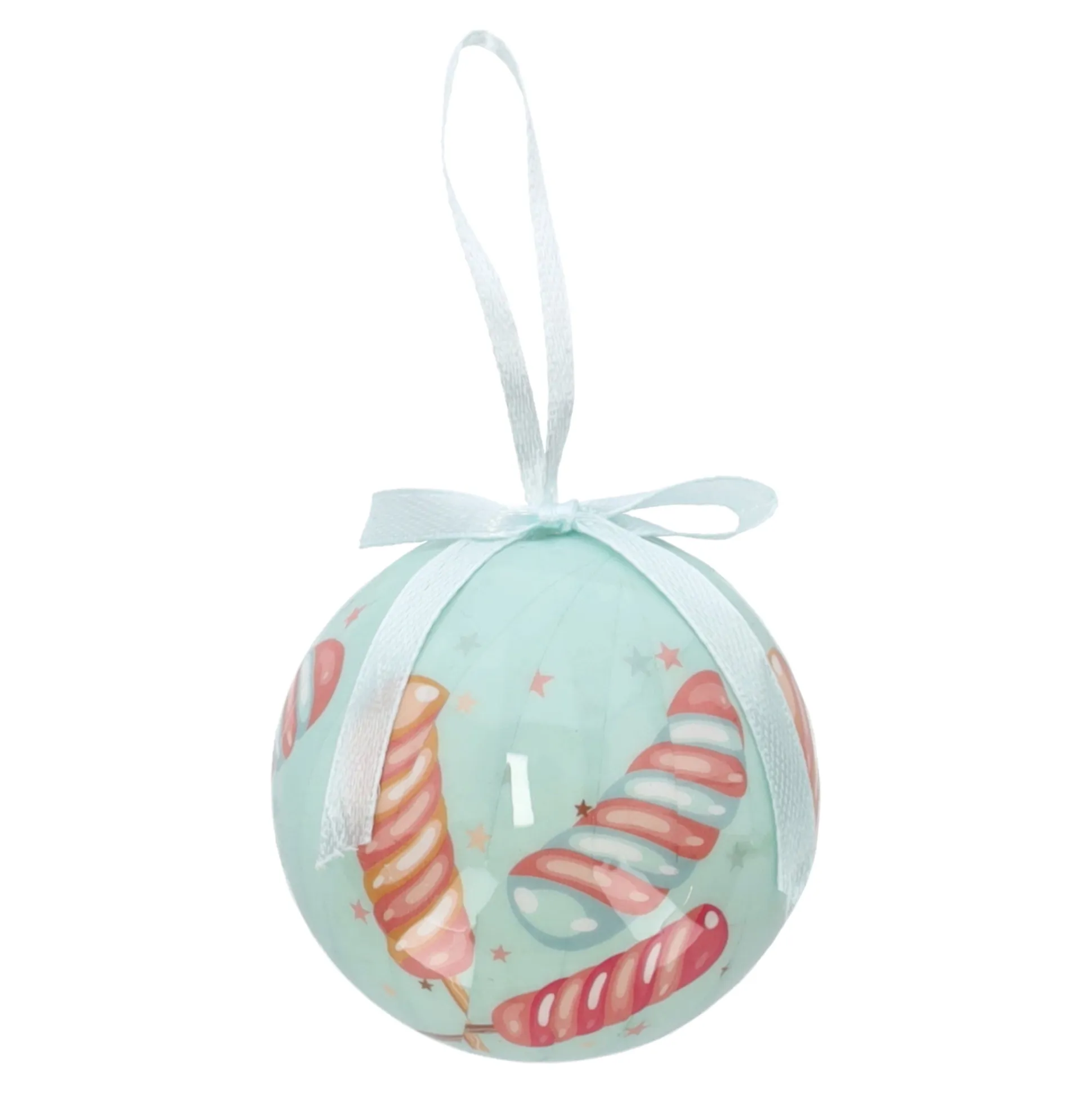 Kerstbal zuurstok 6 cm