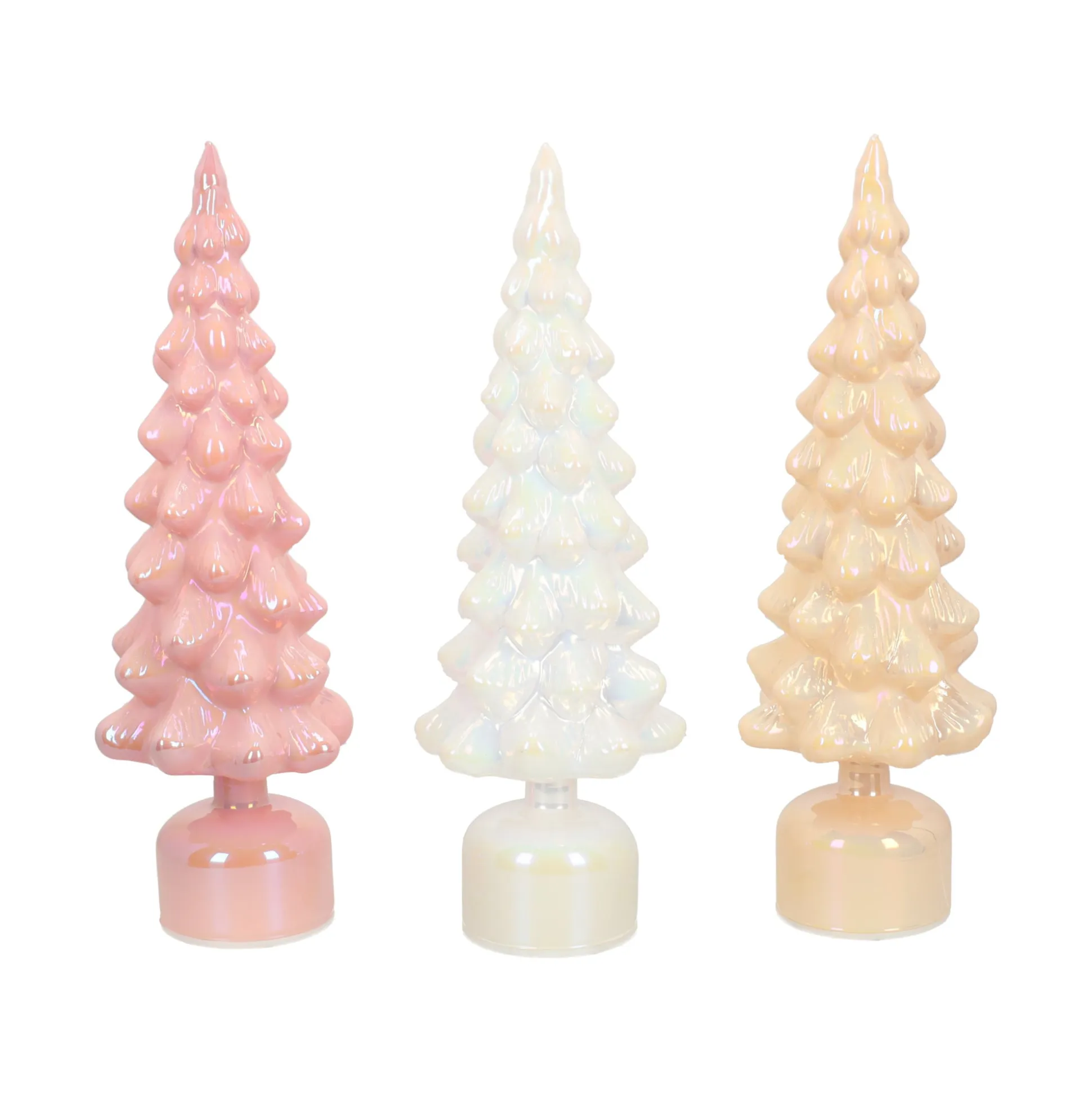 Kerstboom LED 40 cm roze, wit of goud