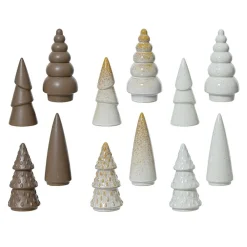 Kerstboom porselein beige 15 cm