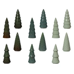 Kerstboom porselein groen 20 cm