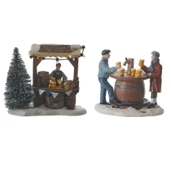 Kerstdorp Bierkraam 12x8x10cm