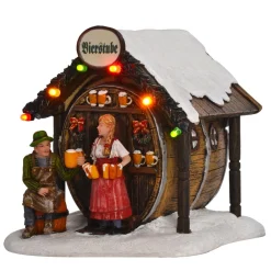Kerstdorp Bierstube 11x11x11cm