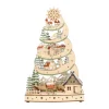 Kerstdorp boom en chalet 20 x 33 cm