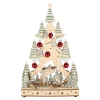 Kerstdorp boom met kerstbal 20 x 33 cm