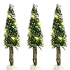 Kerstdorp boom met LED warm wit 14cm