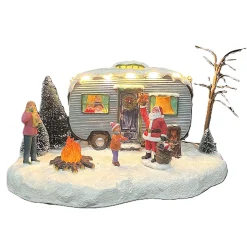 Kerstdorp caravan 24x15x14cm