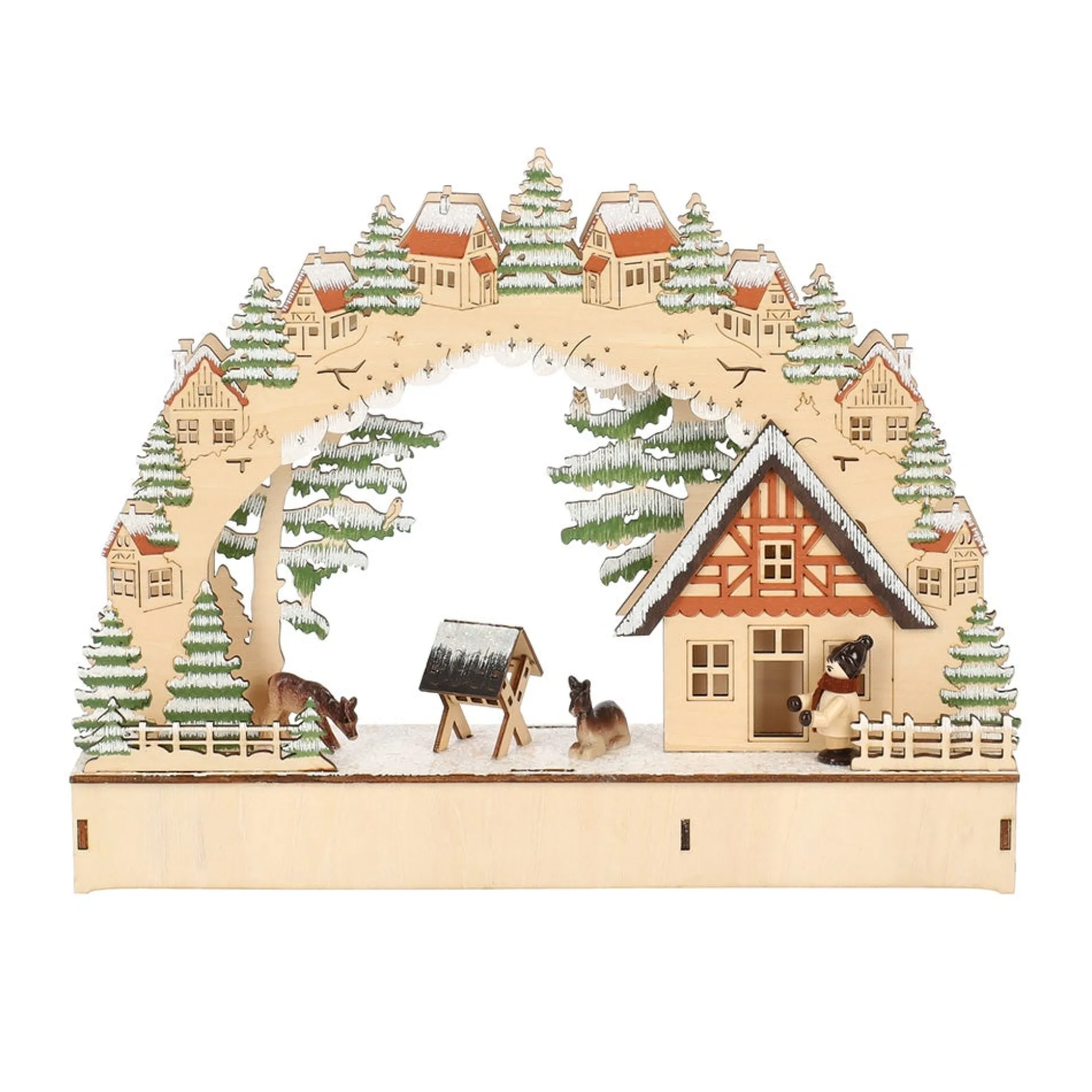 Kerstdorp chalet 30 x 23 cm