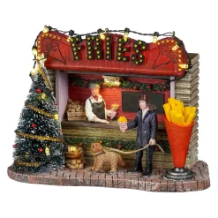 Kerstdorp Friettent 16x8x12cm