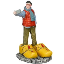 Kerstdorp Hollandse toerist 5 x 4 x 7 cm