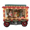 Kerstdorp pakjeswagon 16x8x13cm