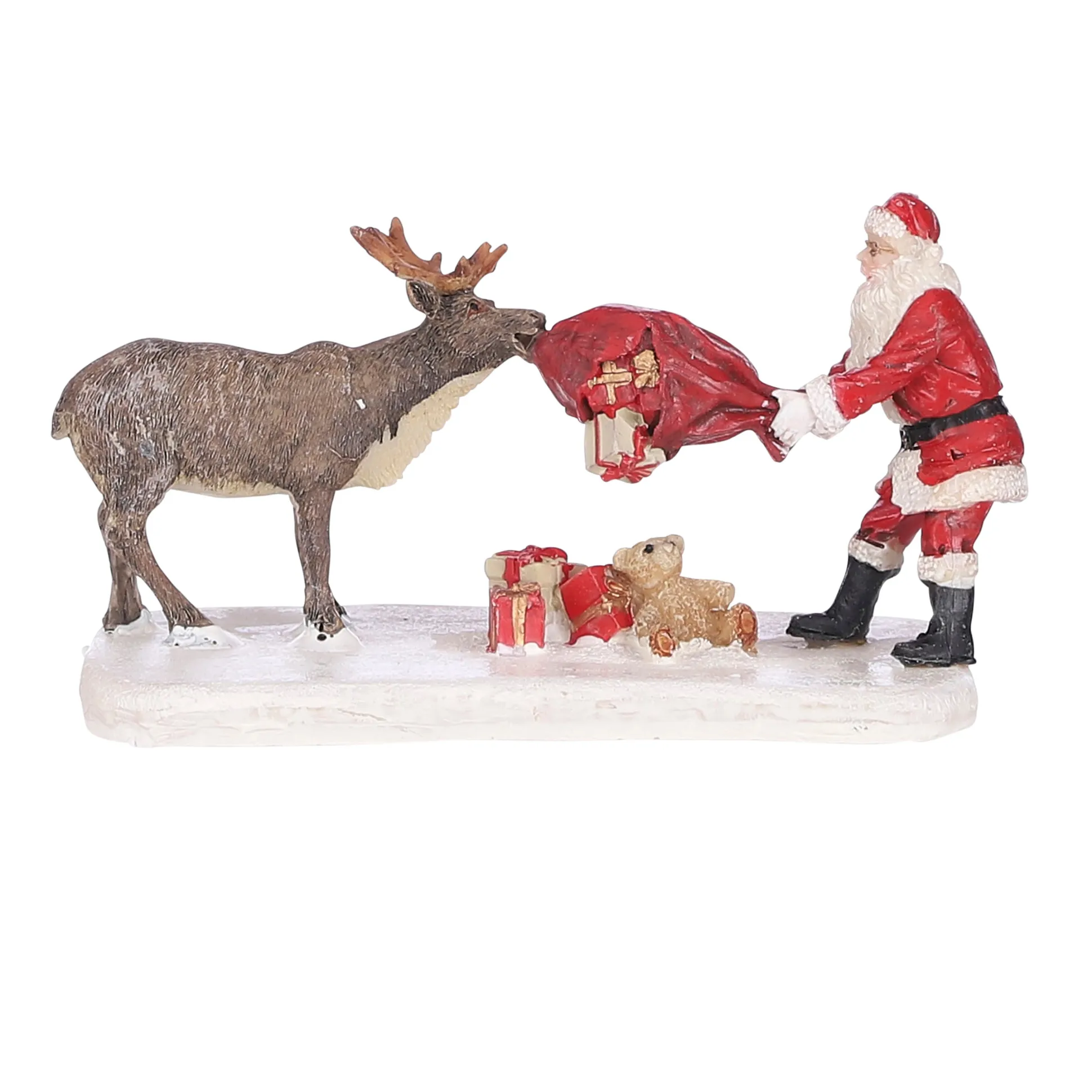 Kerstdorp Plagende Kerstman 12x7x7cm