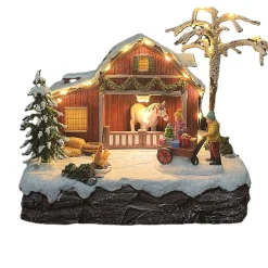 Kerstdorp pony ranch 20 x 15 x 20 cm