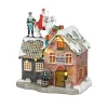 Kerstdorp Sint op dak 17x13x19cm