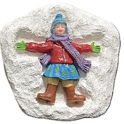 Kerstdorp sneeuwengel meisje 6cm