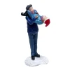 Kerstdorp vader met zoon