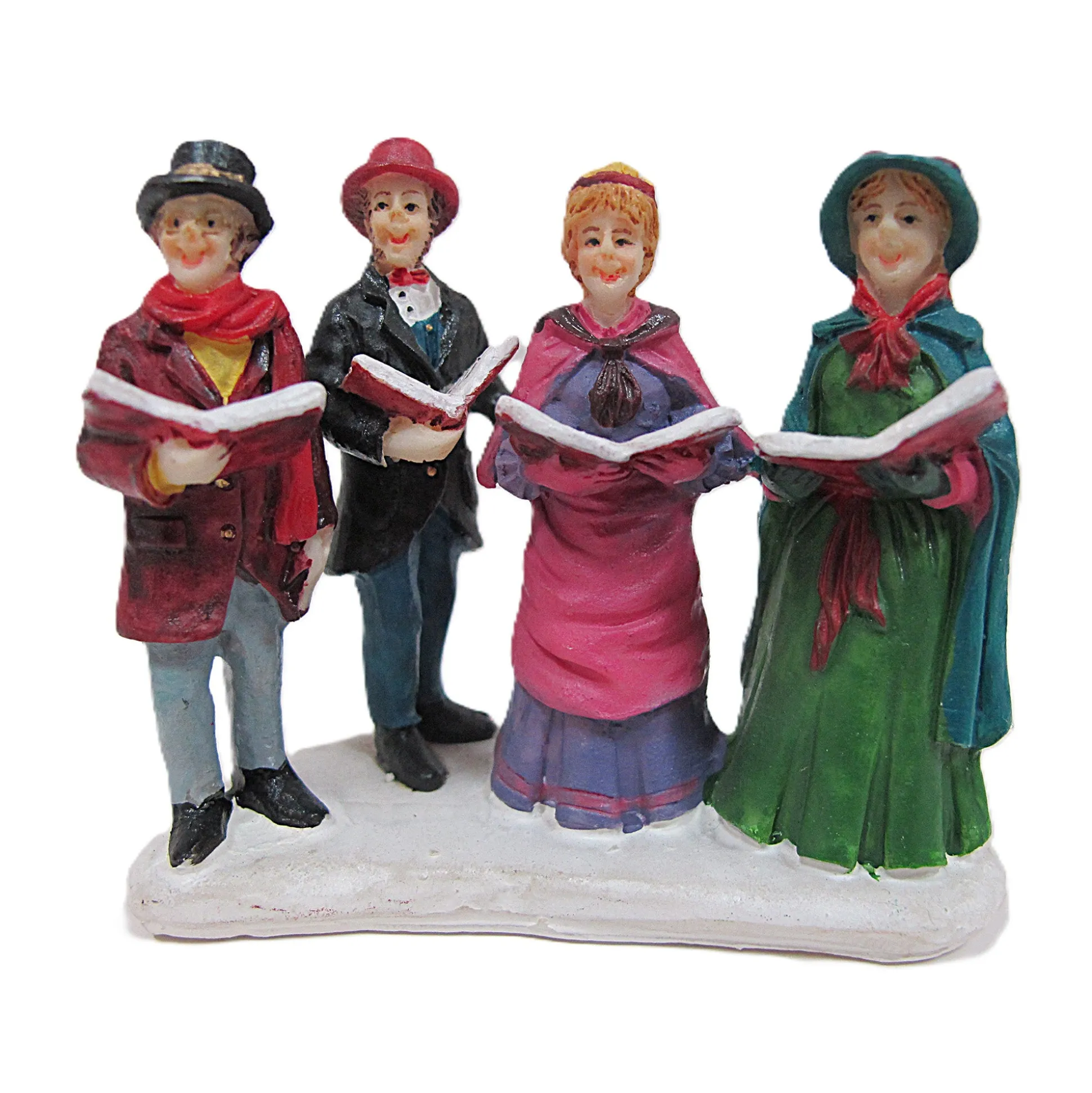 Kerstdorp zingend koor