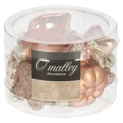 Kersthanger mix 12st. roze goud