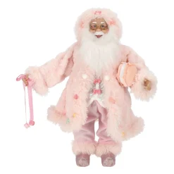 Kerstman 60 cm candy pink