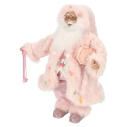 Kerstman 60 cm candy pink