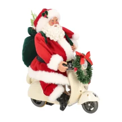 Kerstman 28 cm op vespa
