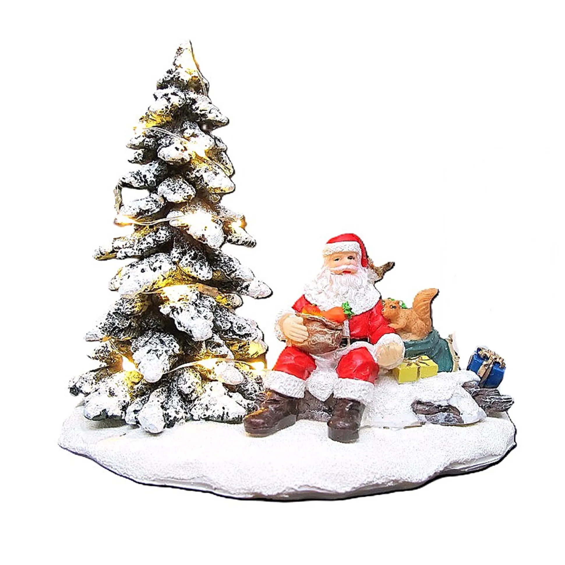 Kerstman met kerstboom