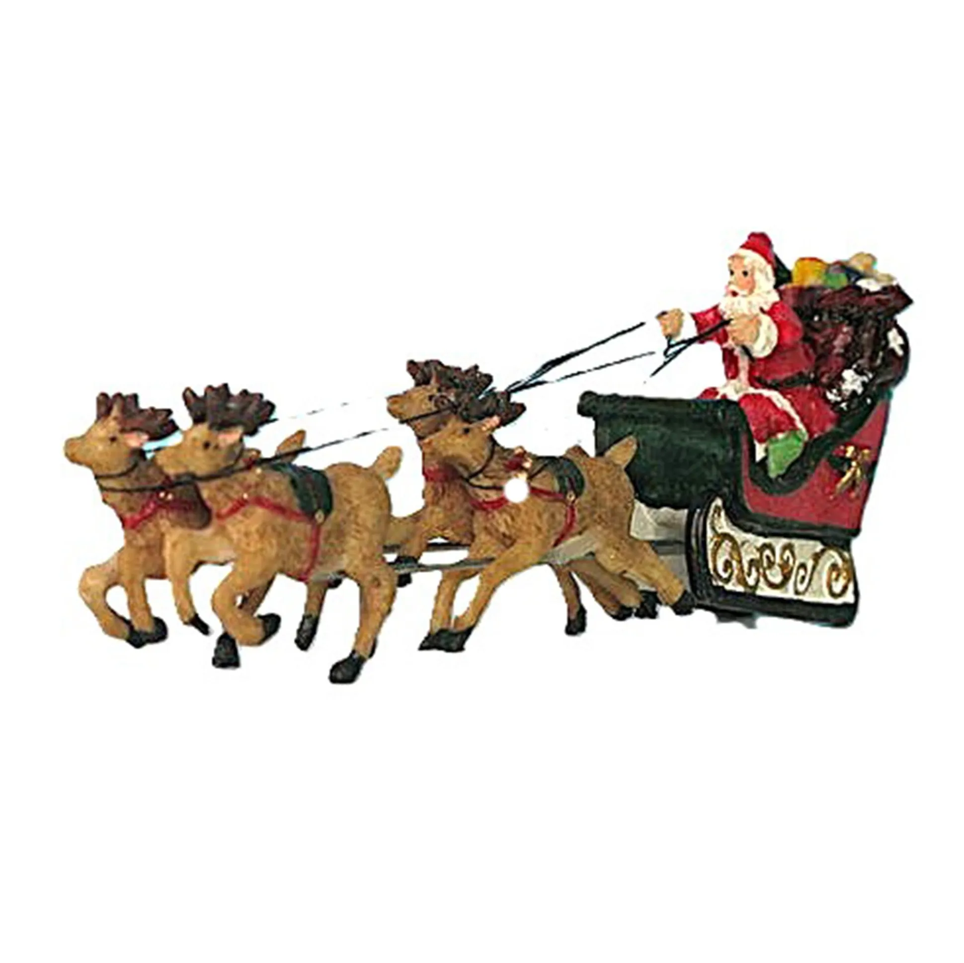 Kerstman slee met rendieren