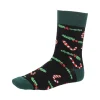 Kerstsok candycane groen 39-43
