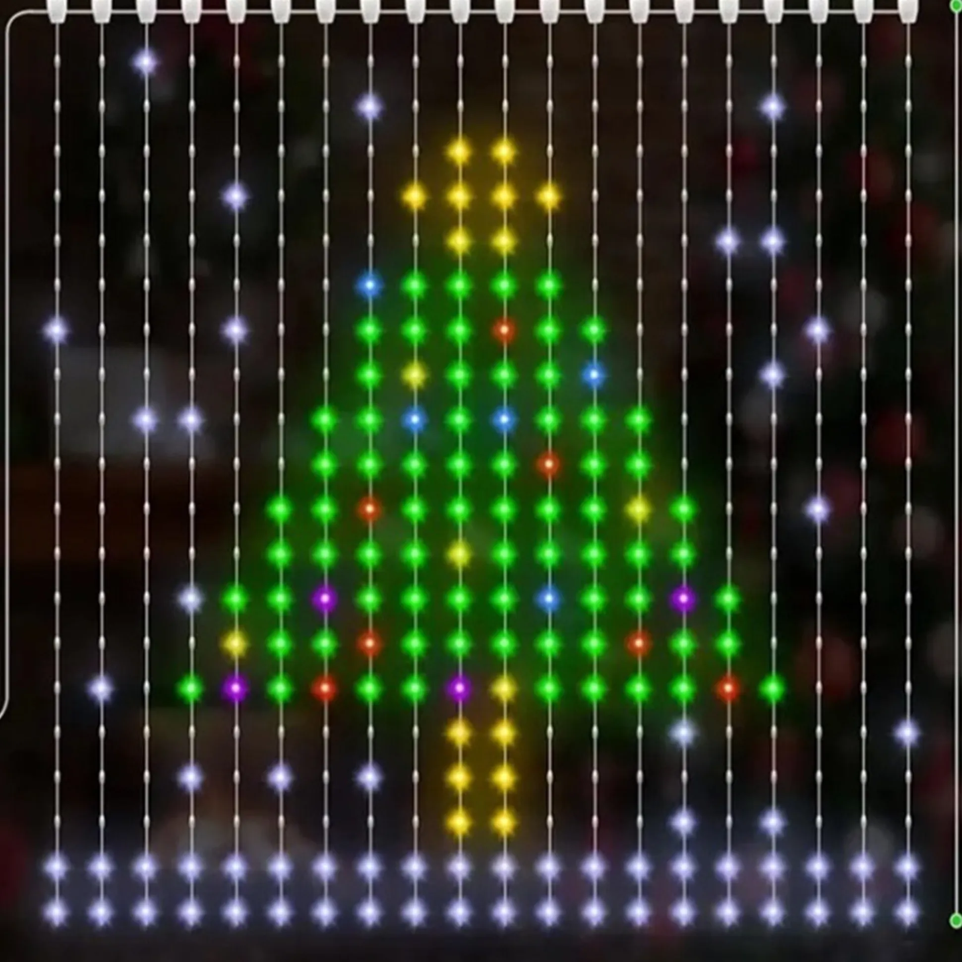 Kerstverlichting gordijn 1.6x1.6 meter