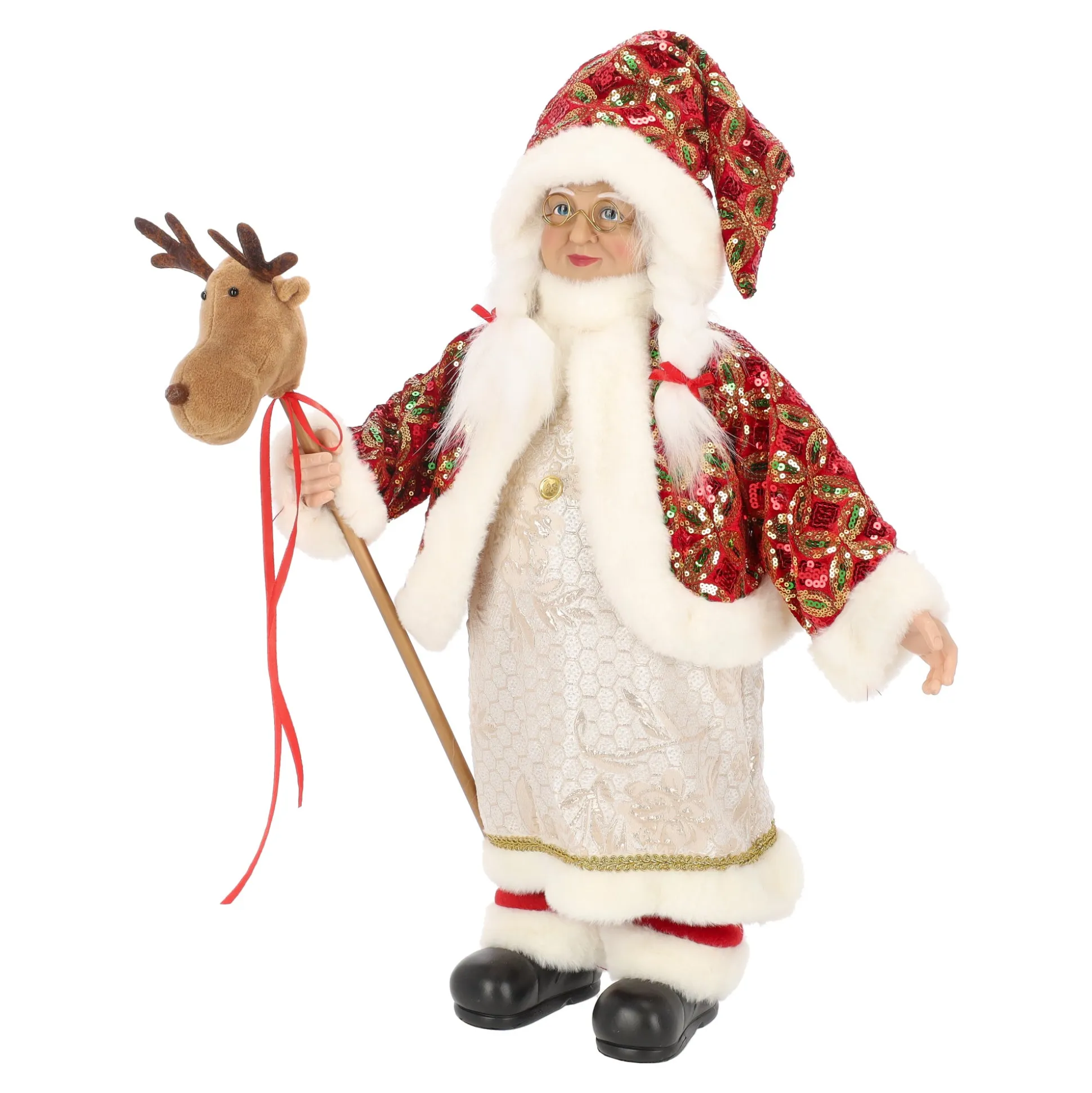 Kerstvrouw 60 cm classic santa