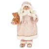 Kerstvrouw 65cm luxe roze